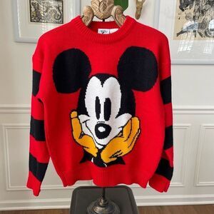 Vintage 80s Disney Mickey & Co Sweater Red S
